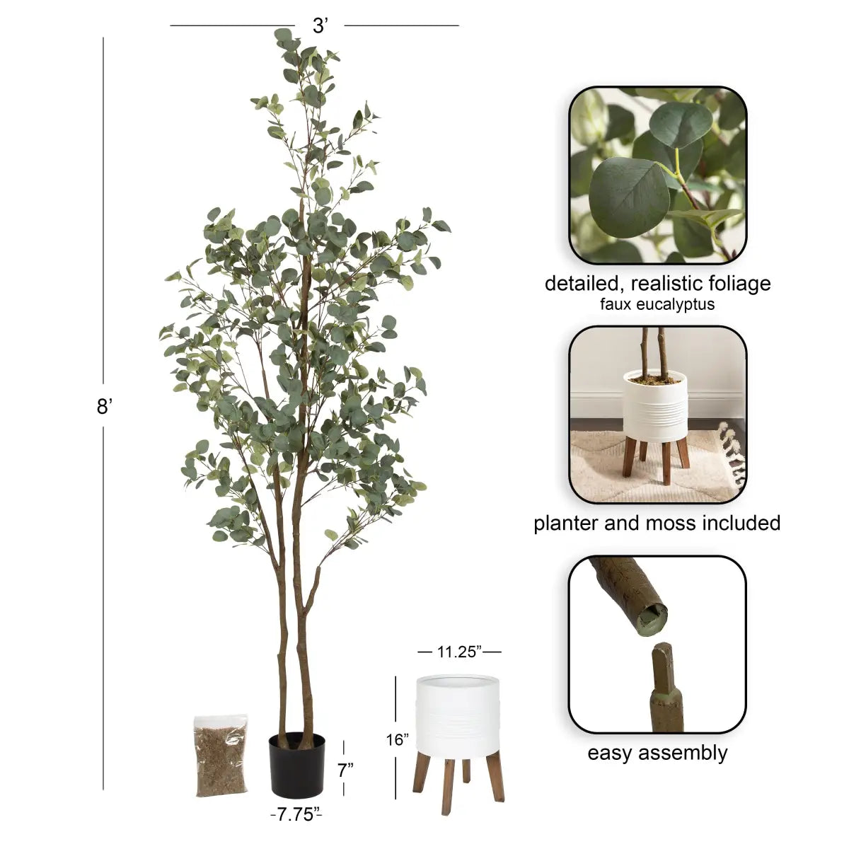 Eudora Eucalyptus Tree Decor - kateandlaurel