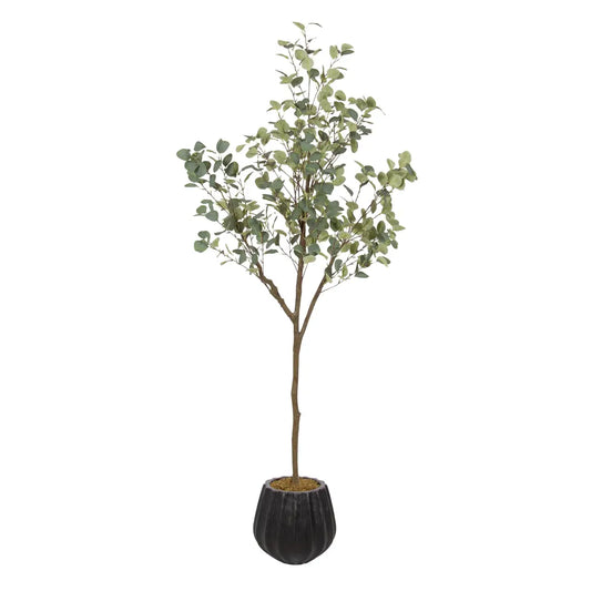 Eudora Eucalyptus Tree Decor - Black / 6’ - kateandlaurel