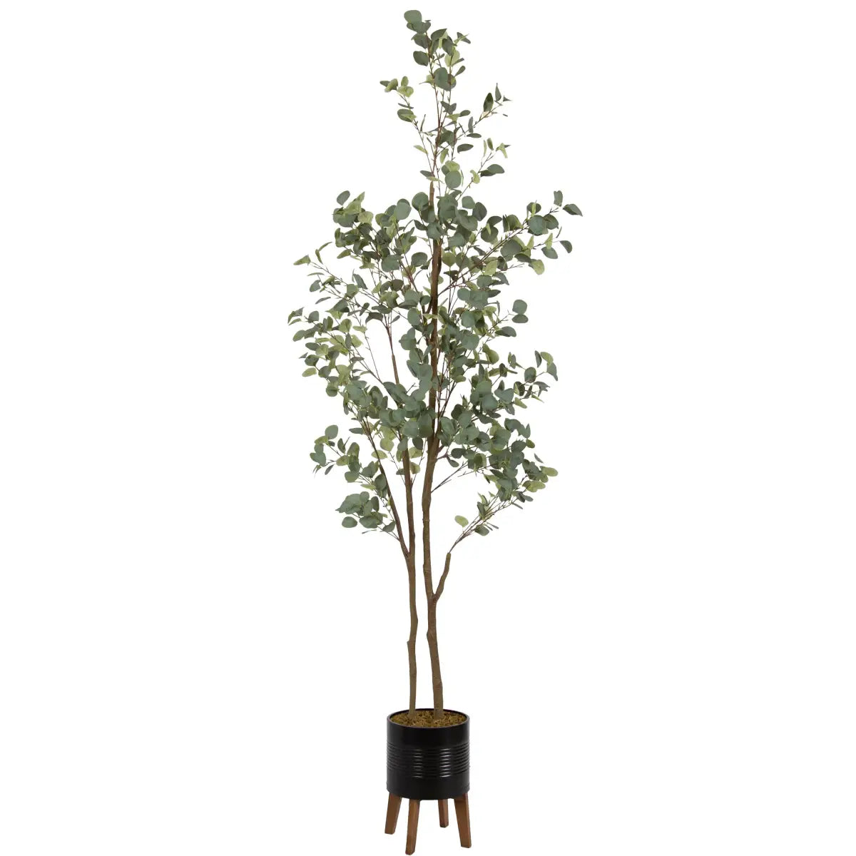 Eudora Eucalyptus Tree Decor - Black/Rustic Brown / 8.5’ - kateandlaurel