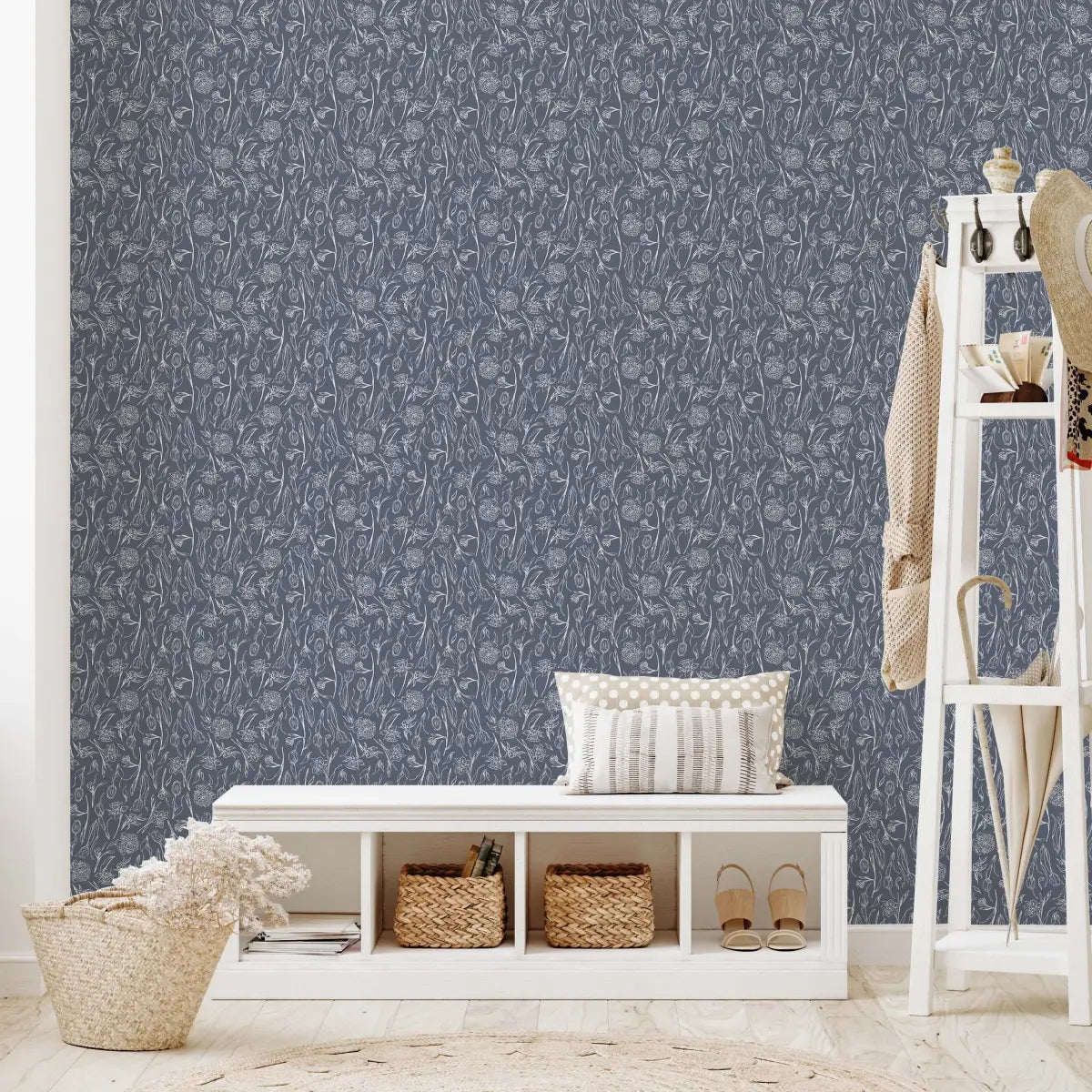 Eve Wallpaper - Pastel Tulips and Daffodils - by Melissa Johnson Design - Loomwell Home Goods