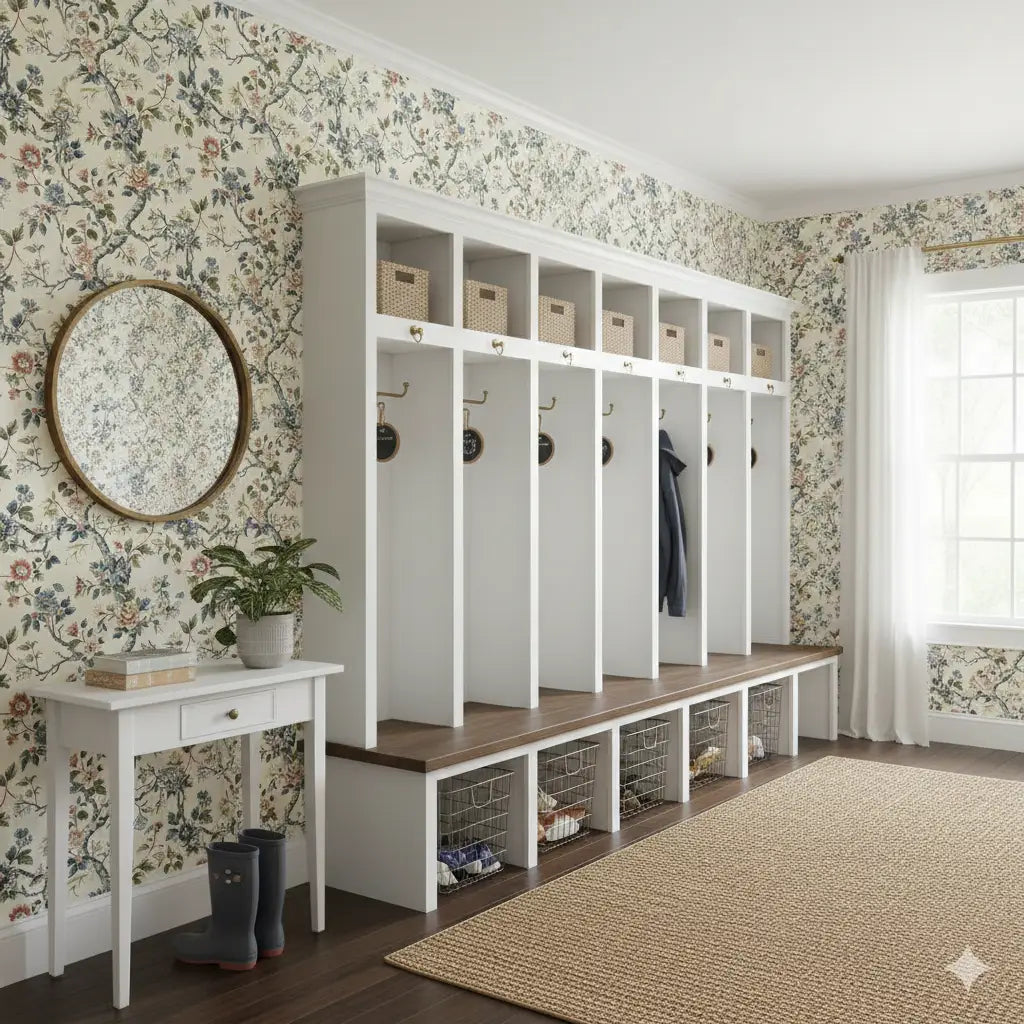 Eveline Wallpaper - Traditional Flower Branches - Loomwell Home Goods
