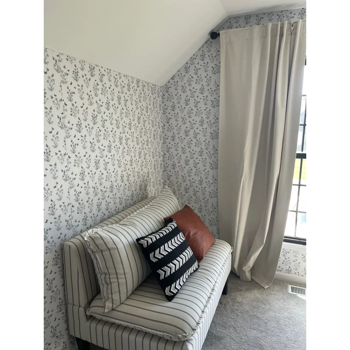 Ever Wallpaper - Poppies and Butterflies - by Anna Black Creative - Loomwell Home Goods