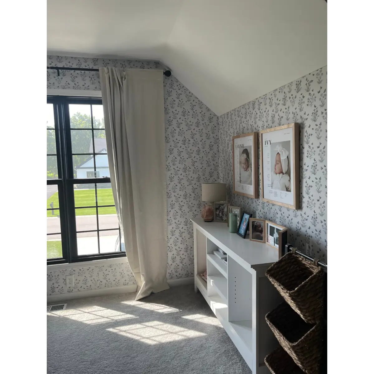 Ever Wallpaper - Poppies and Butterflies - by Anna Black Creative - Loomwell Home Goods