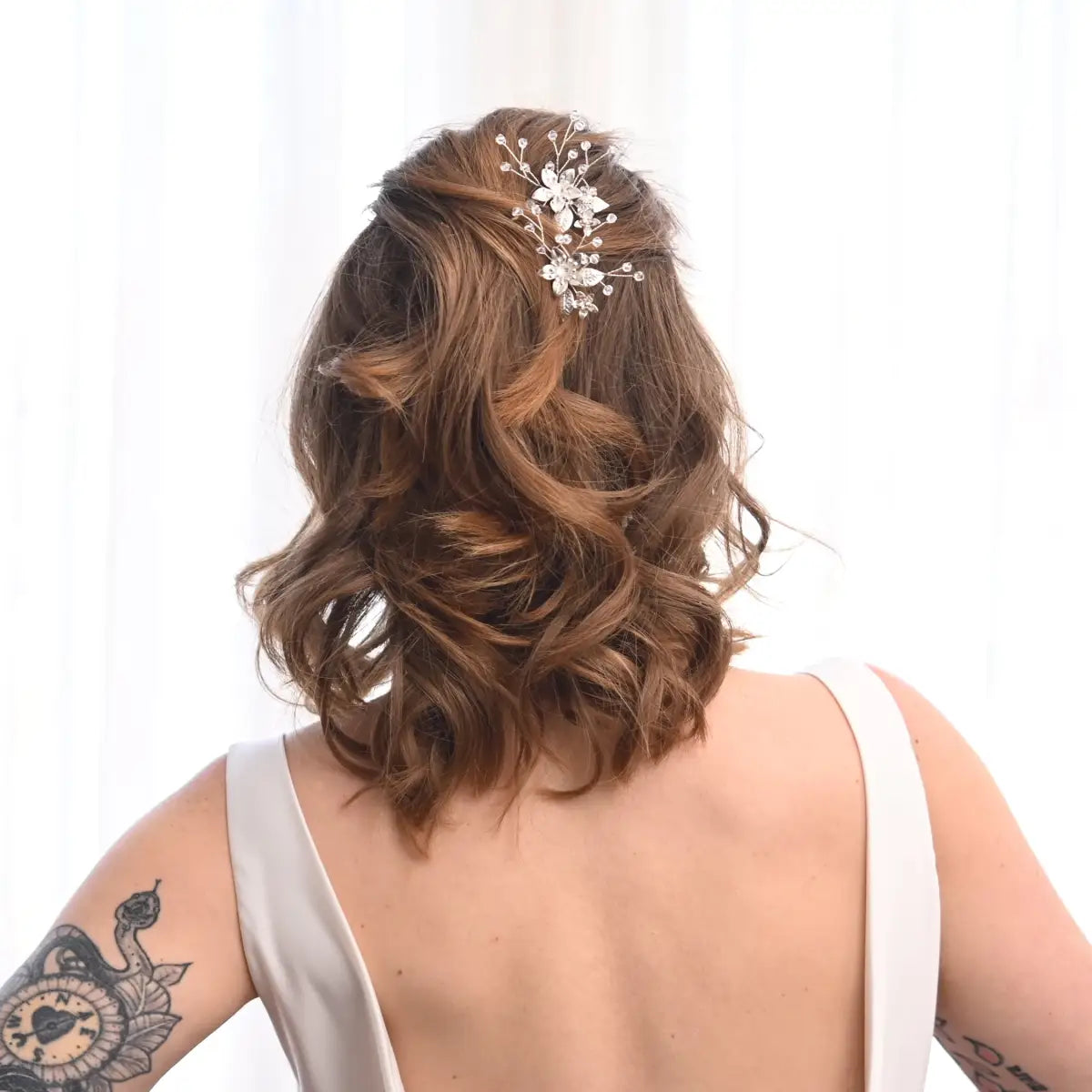 Everly Crystal Hair Pins in Sterling Silver - Starfish Project