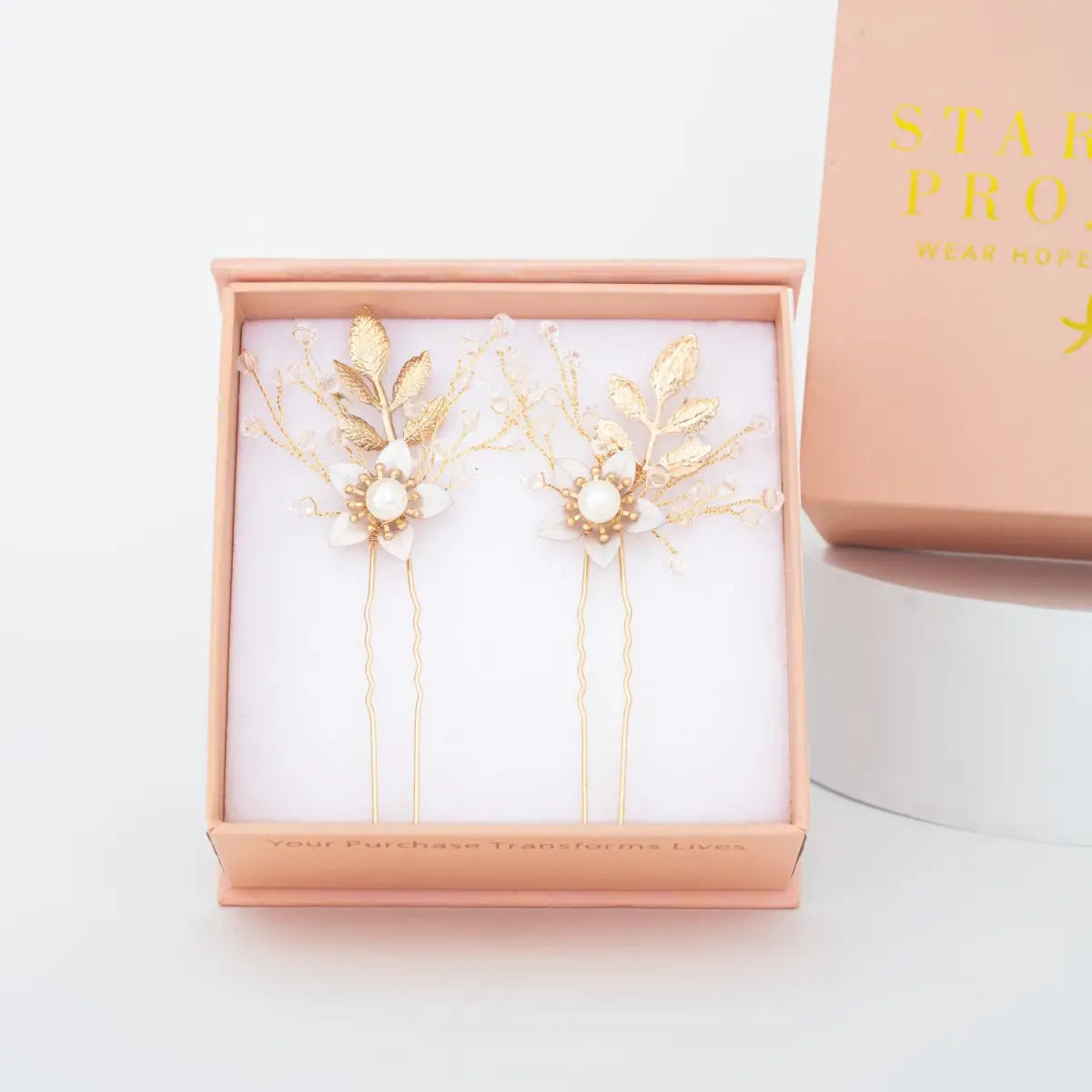 Everly Pearl Hair Pins in Gold - Starfish Project
