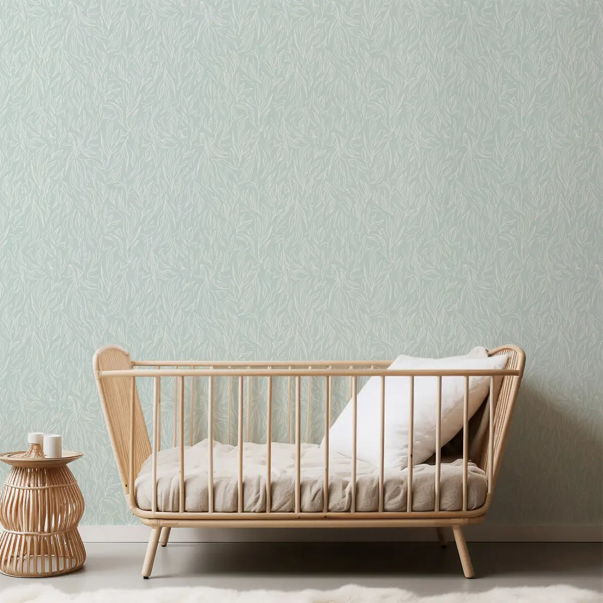 Everly Wallpaper - Subtle Leaves - by Erin Silliman Designs - Loomwell Home Goods