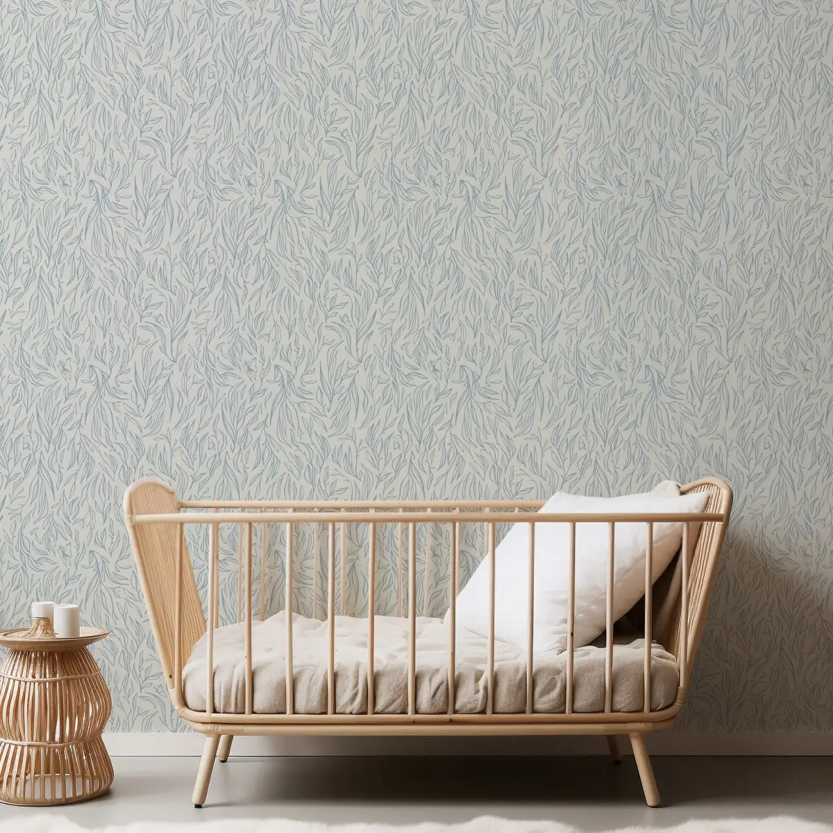 Everly Wallpaper - Subtle Leaves - by Erin Silliman Designs - Loomwell Home Goods