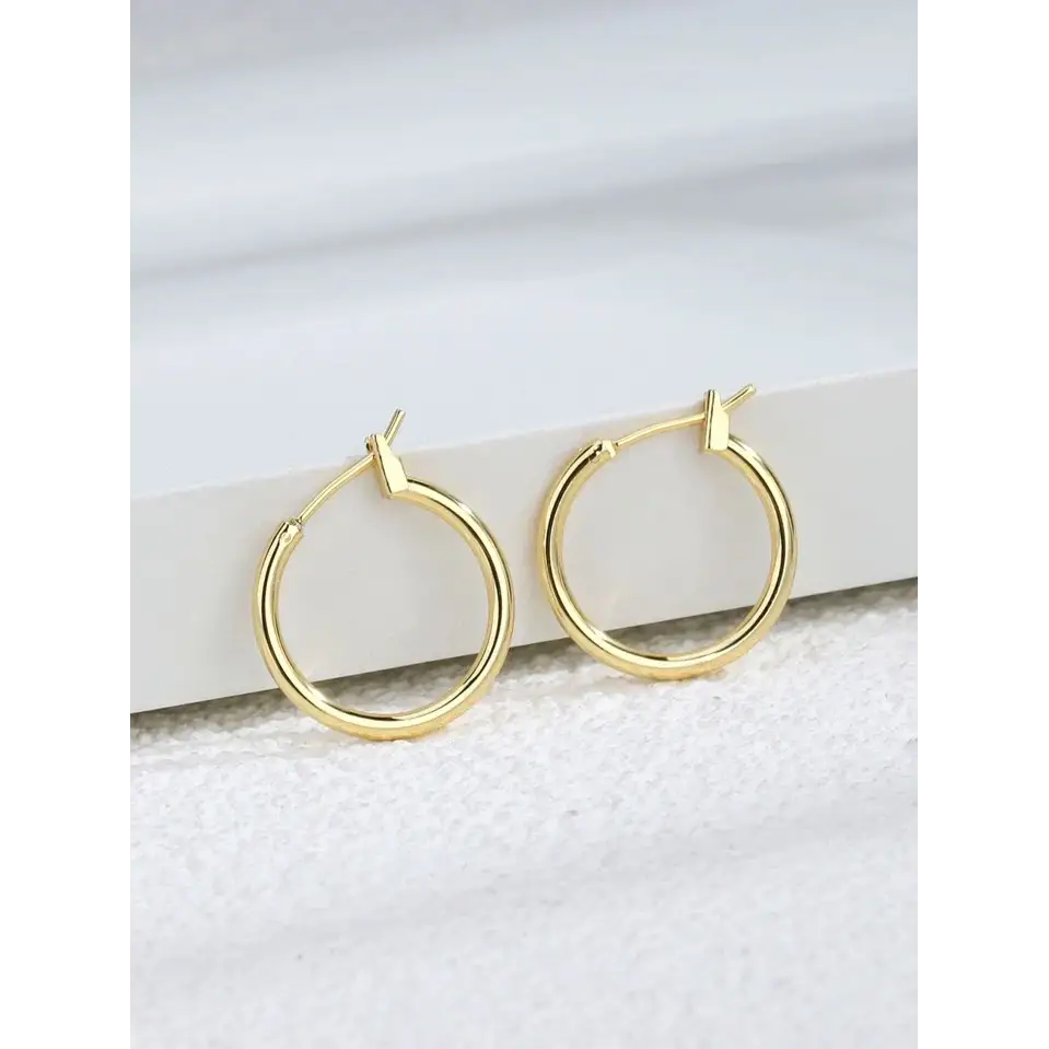 Everyday Hoop Earrings - Gold or Silver - Gold - Rooted Home Goods