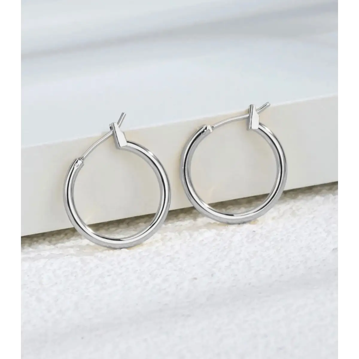 Everyday Hoop Earrings - Gold or Silver - Silver - Rooted Home Goods