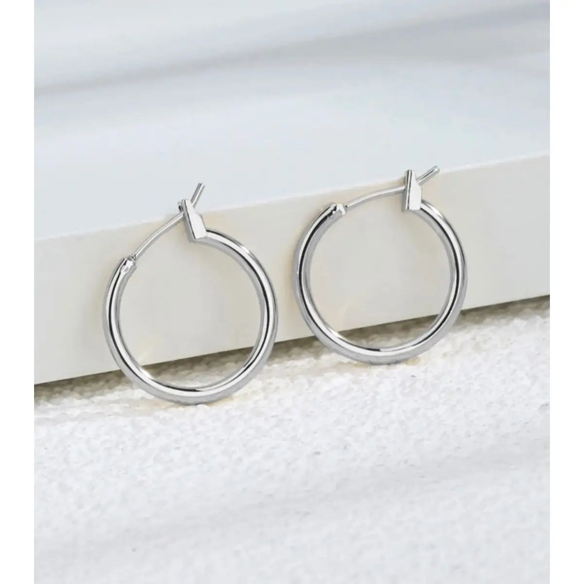 Everyday Hoop Earrings - Gold or Silver - Silver - Rooted Home Goods