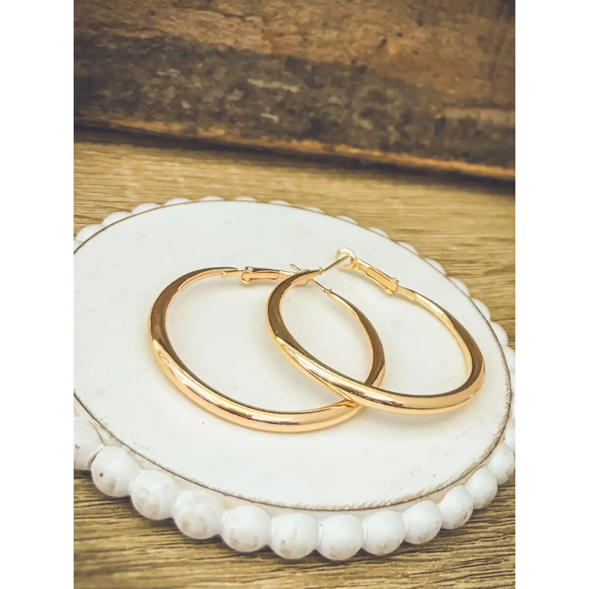 Everyday Large Hoop Earrings - Gold or Silver - Gold - Rooted Home Goods