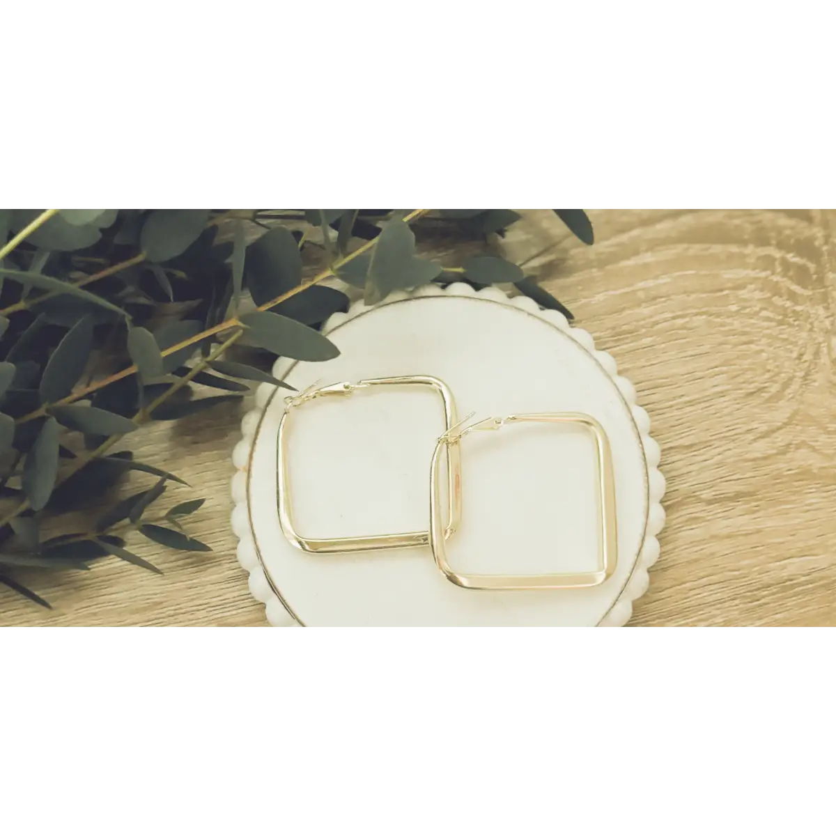 Everyday Square Hoop Earrings - Gold or Silver - Rooted Home Goods