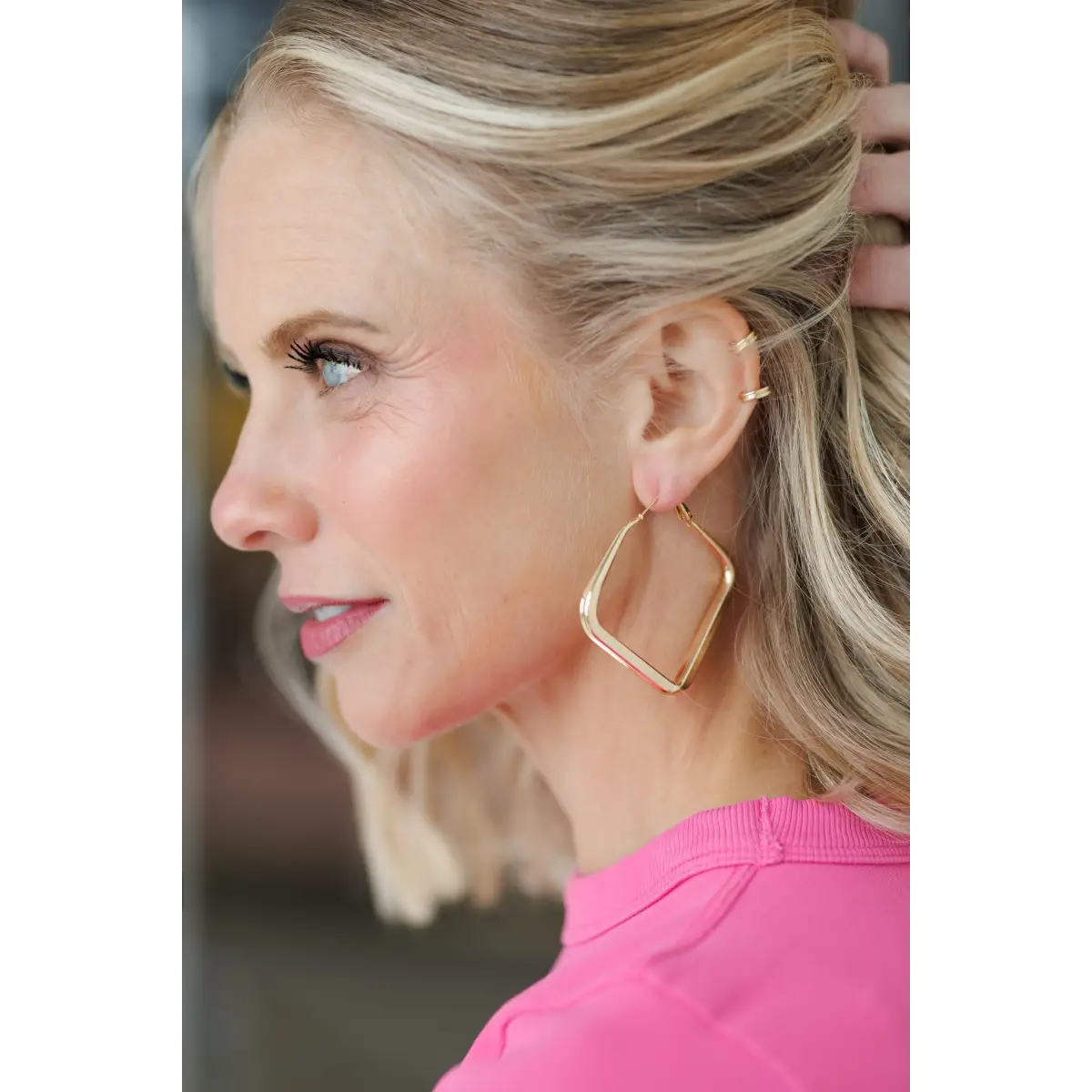 Everyday Square Hoop Earrings - Gold or Silver - Rooted Home Goods