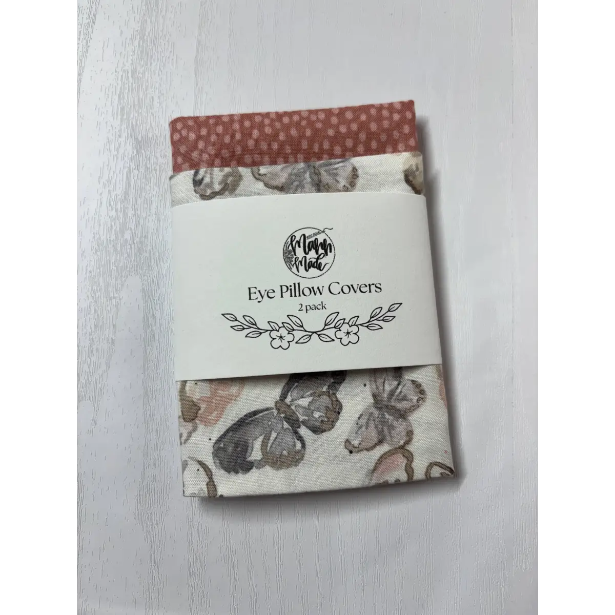 Eye Pillow Covers - 2 pack - butterfly/mauve - Mann Made