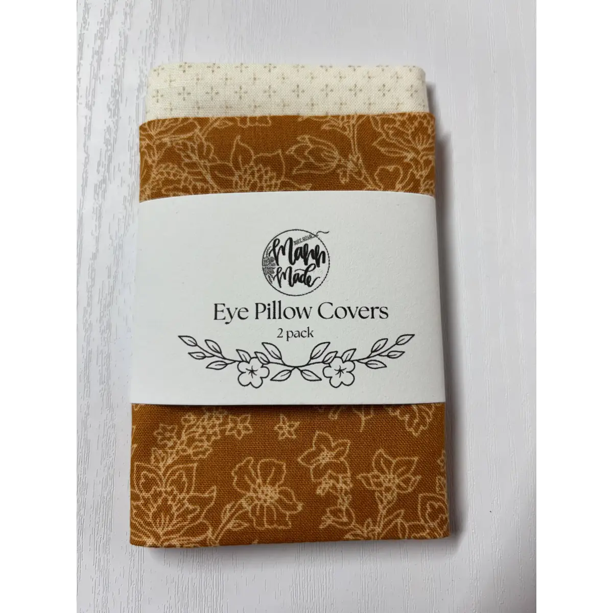 Eye Pillow Covers - 2 pack - rust/cream - Mann Made