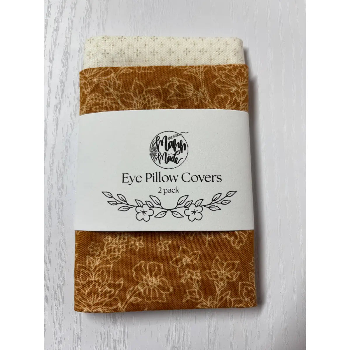 Eye Pillow Covers - 2 pack - rust/cream - Mann Made