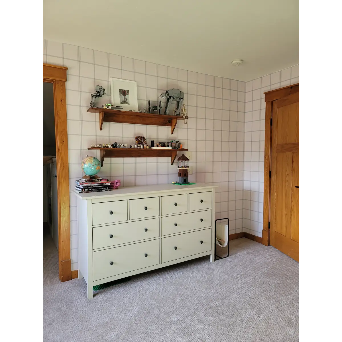 Ezra Wallpaper - Subtle Large Scale Check - by Fox and Pebble - Loomwell Home Goods