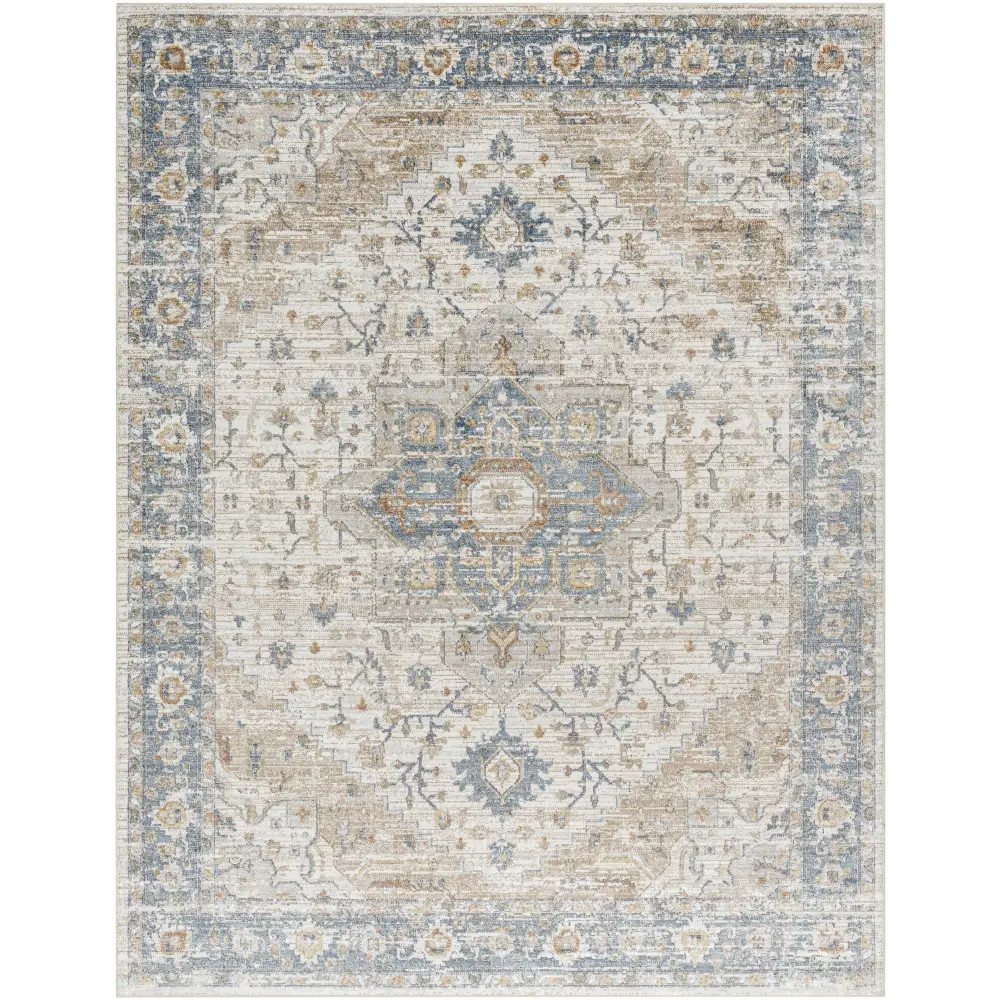 Ezri Cream Washable Area Rug - 7’10’’ x 10’ Rectangle - Boutique Rugs
