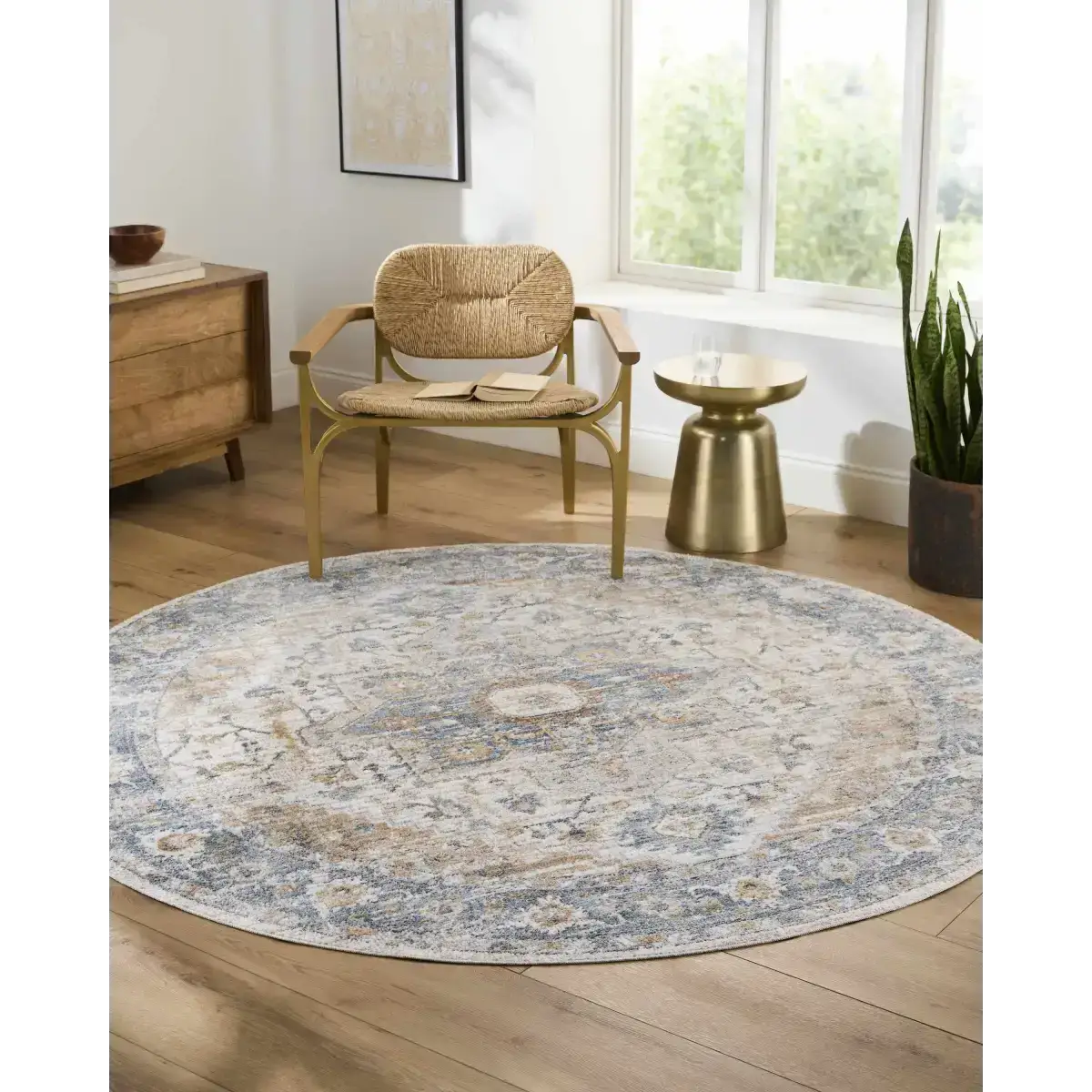 Ezri Cream Washable Area Rug - Boutique Rugs