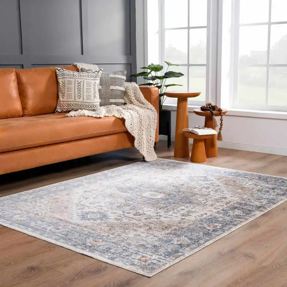 Ezri Cream Washable Area Rug - Boutique Rugs