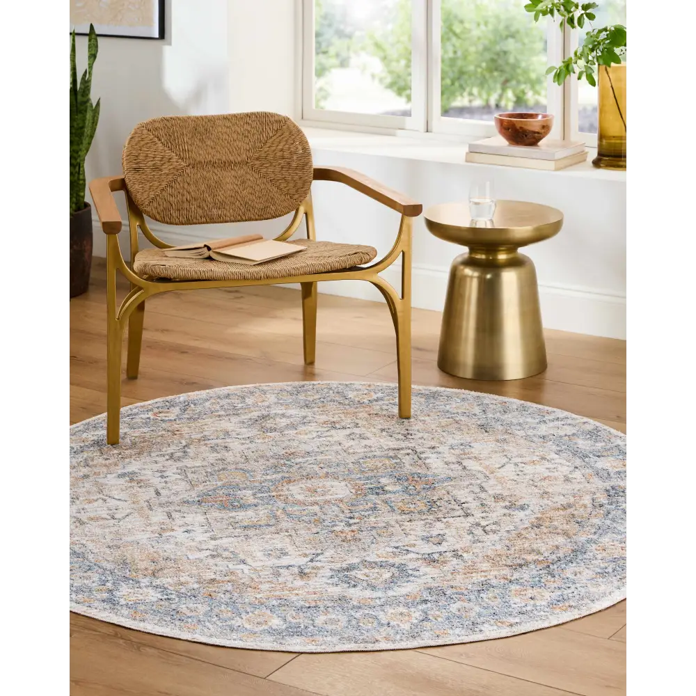 Ezri Cream Washable Area Rug - Boutique Rugs