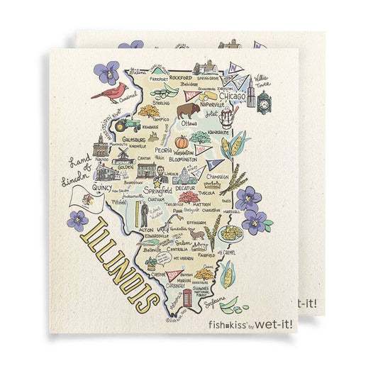 Swedish Dish Cloth - State of Illinois - Wet-it!