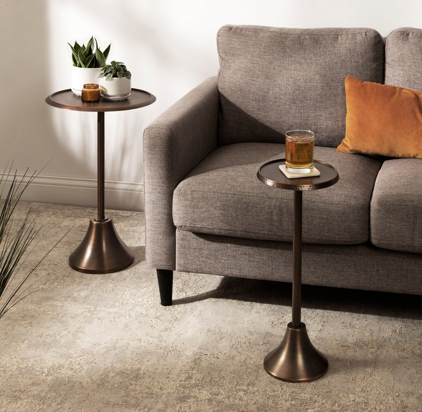 Sanzo Metal Cocktail Table or Plant Stand