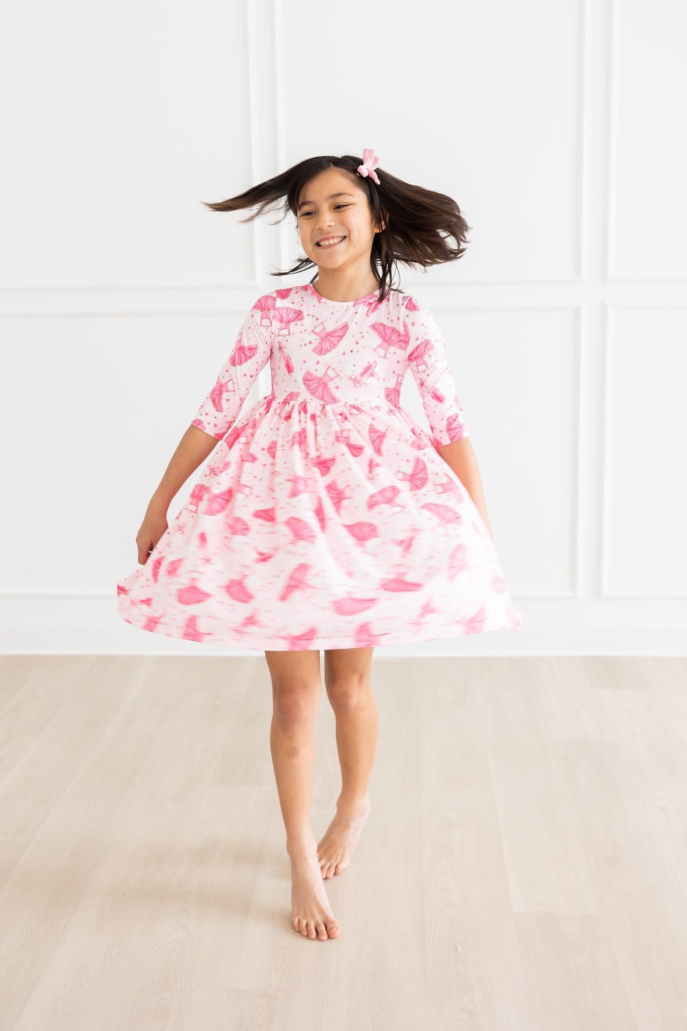 Pirouette 3/4 Sleeve Pocket Twirl Dress - Mila & Rose ®