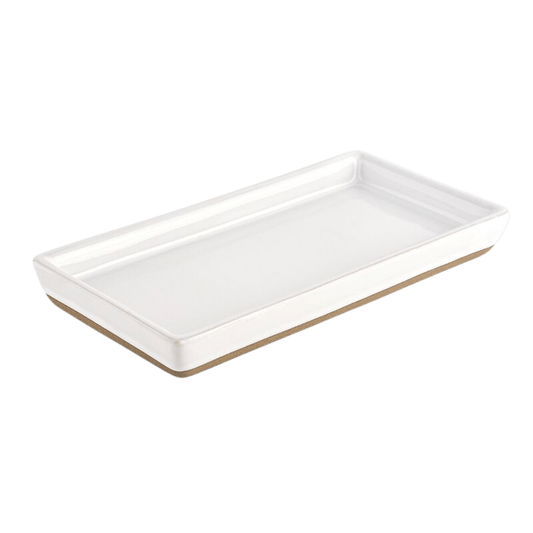 White Stoneware Tray