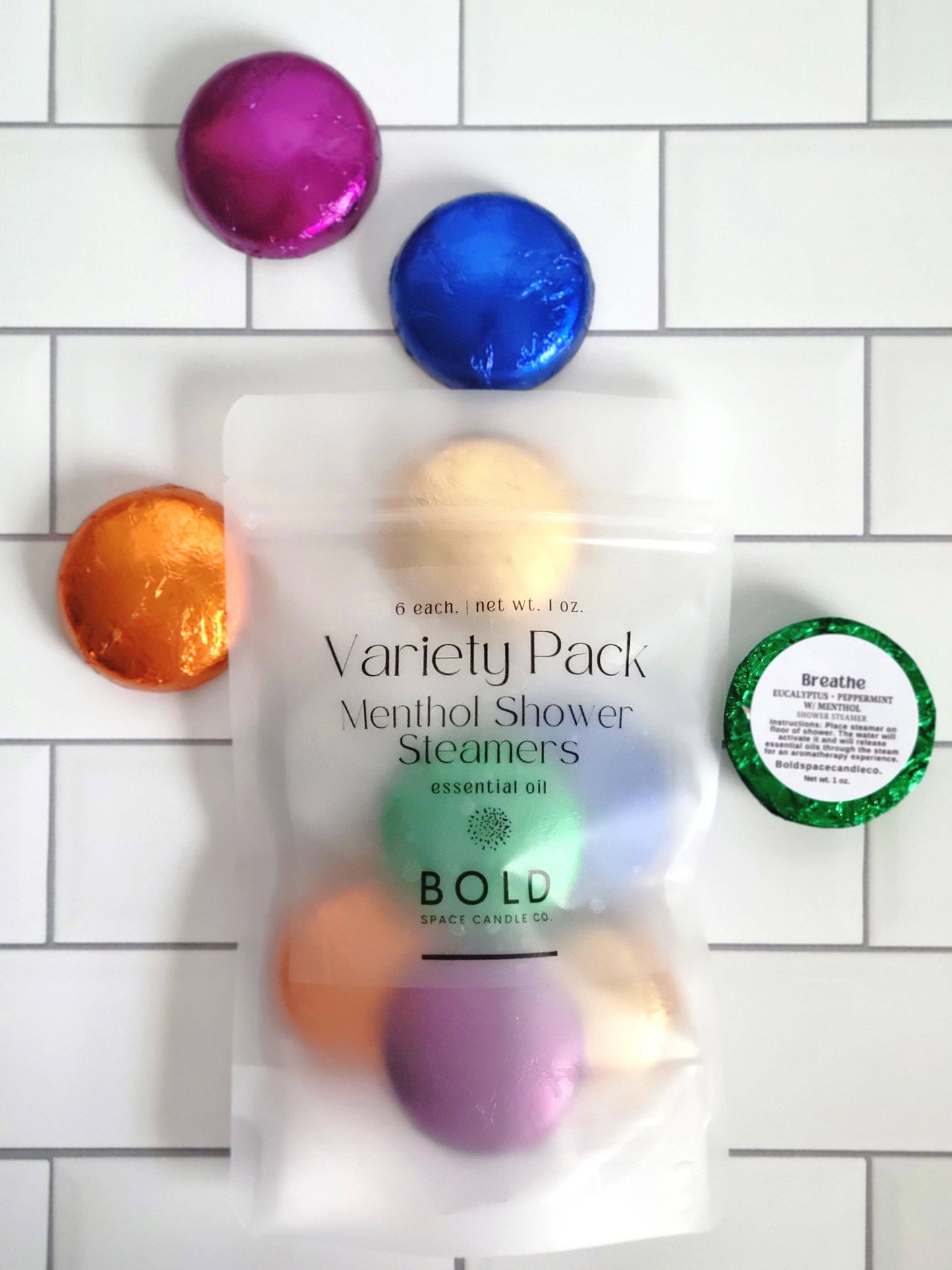 Shower Steamers - Variety Pack - 6 scents - Bold Space Candle Co.