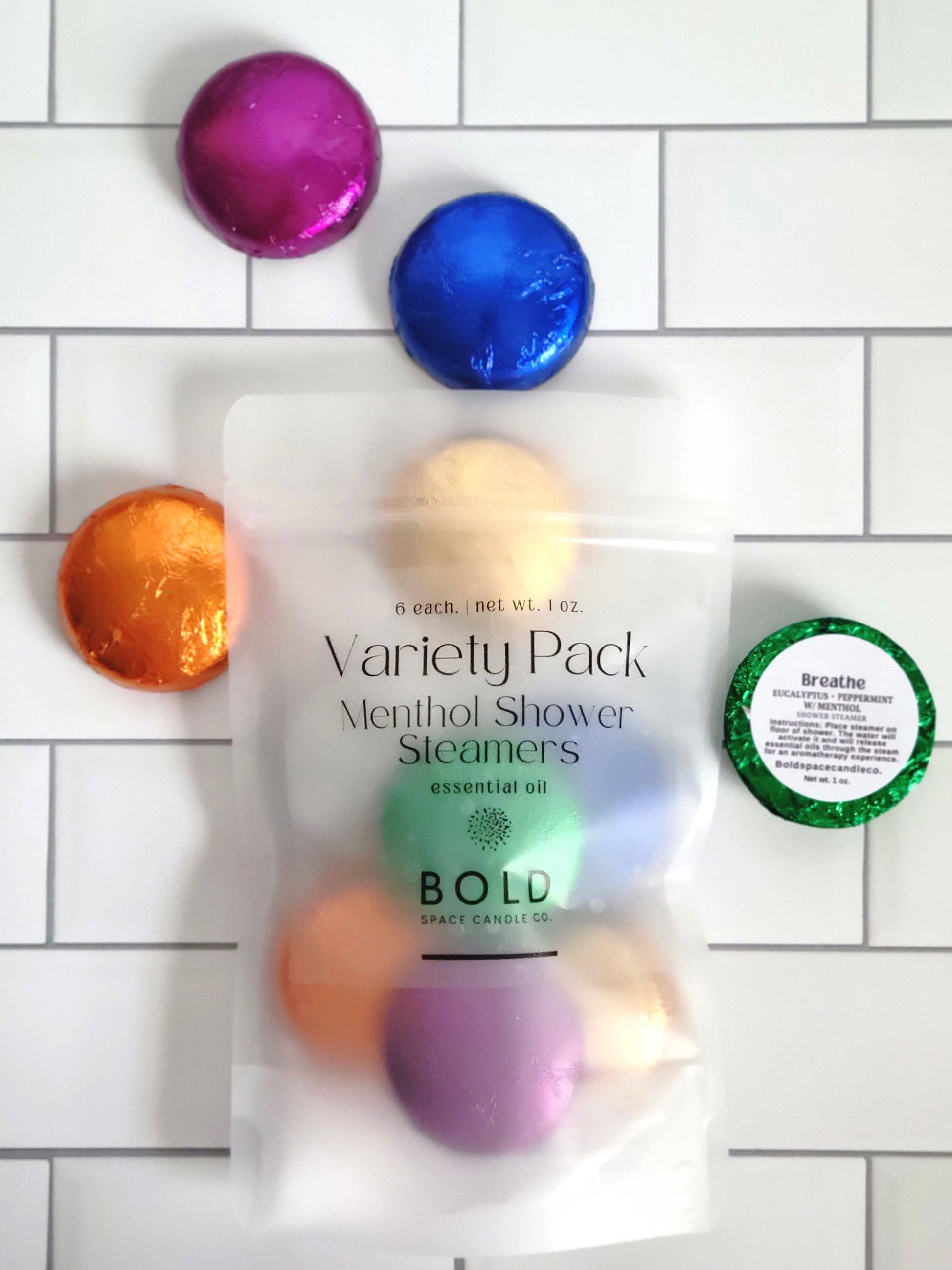 Shower Steamers - Variety Pack - 6 scents - Bold Space Candle Co.