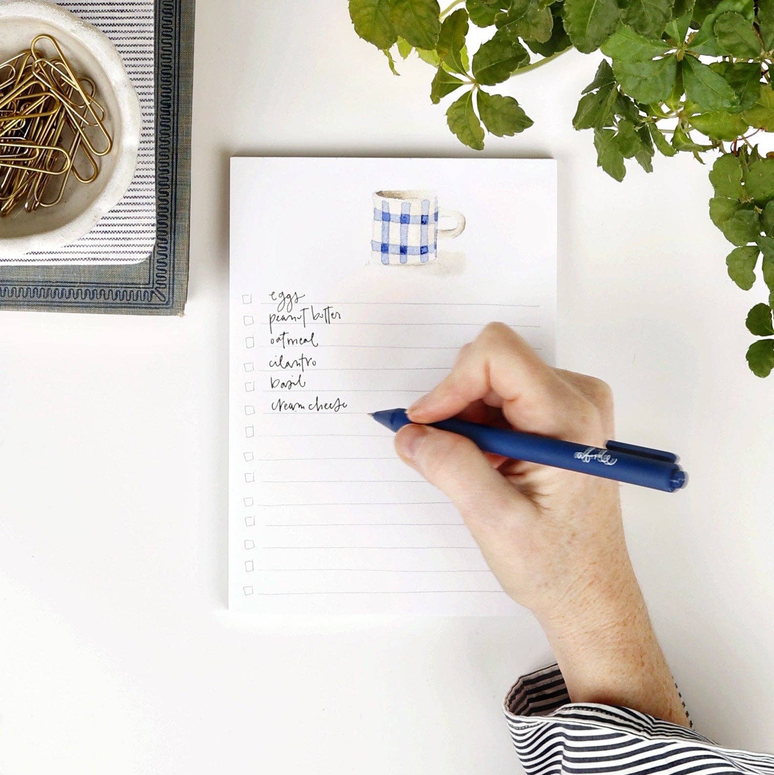 Checklist Notepad with Watercolor Mug