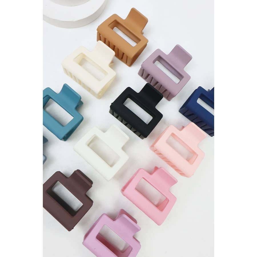 Rectangle Medium Matte Hair Claw Clip - Set of 2 - Love and Repeat