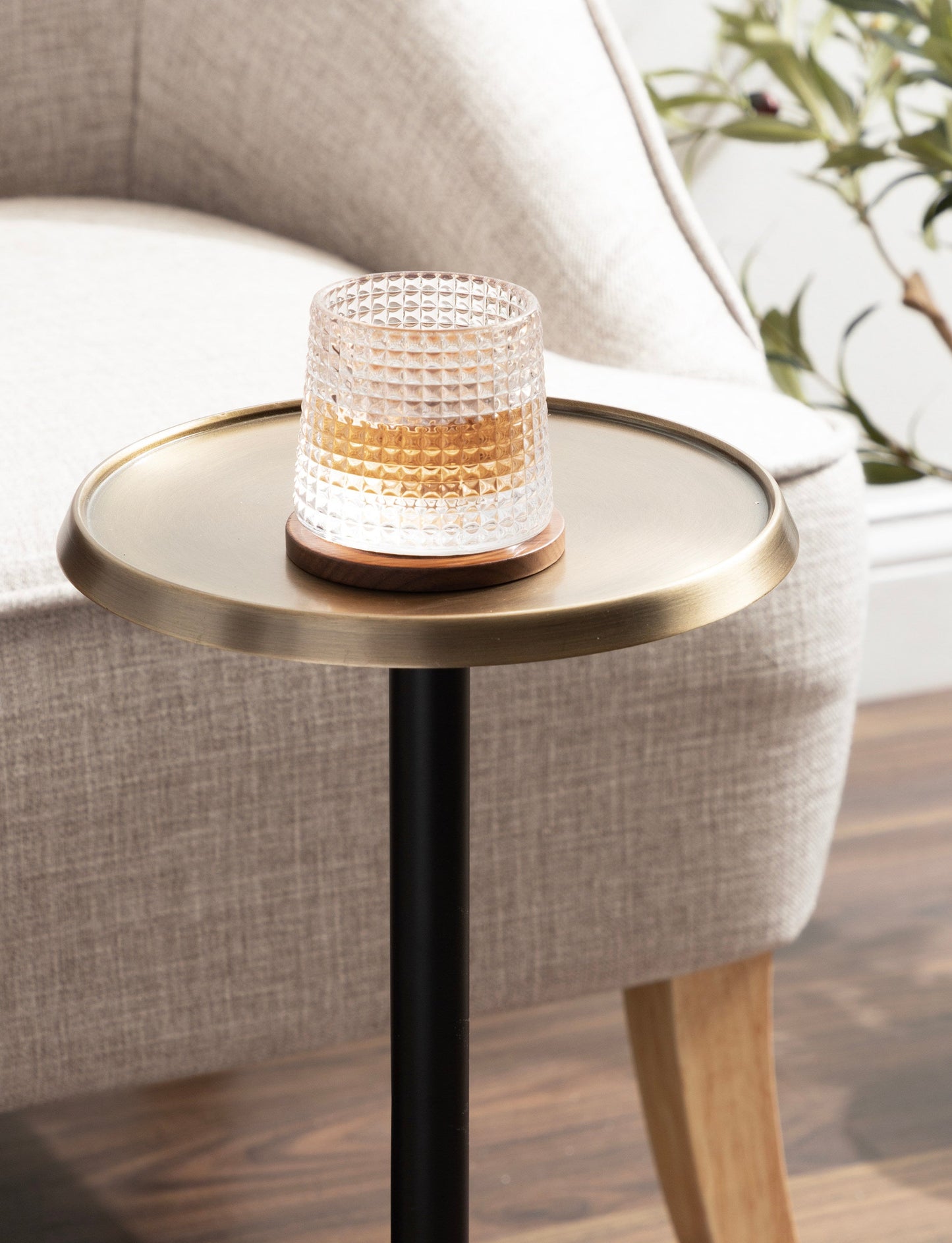 Sanzo Metal Cocktail Table or Plant Stand