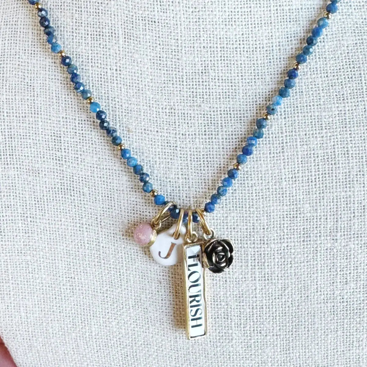 Faceted Necklace - Blue Lapis Lazuli - Bel Kai