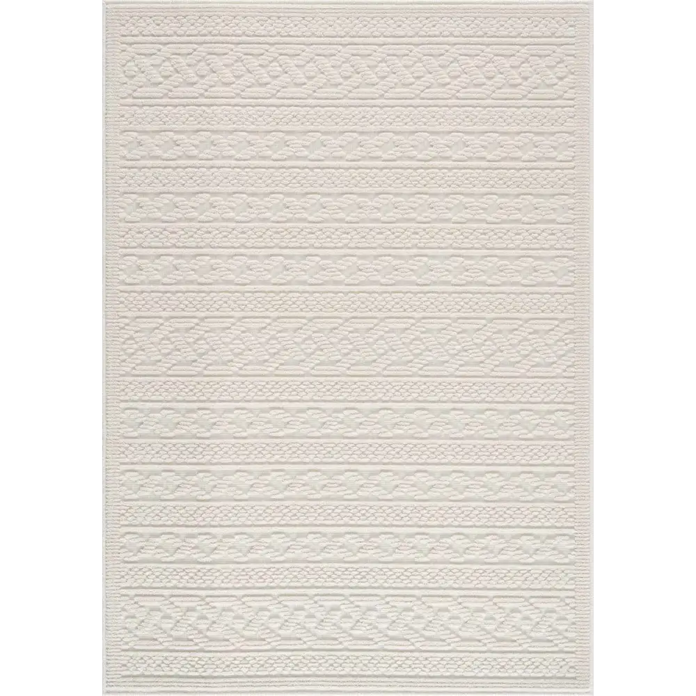 Fadey White Textured Washable Rug - Boutique Rugs