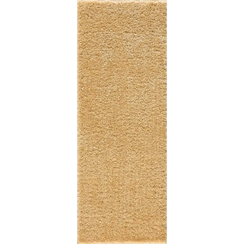 Faina Solid Gold Shag Rug Washable - Boutique Rugs