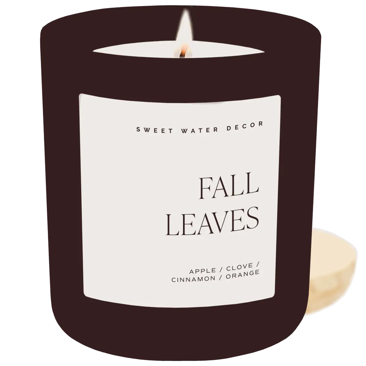 Fall Leaves Soy Candle - Brown Matte Jar - 15 oz - Sweet Water Decor