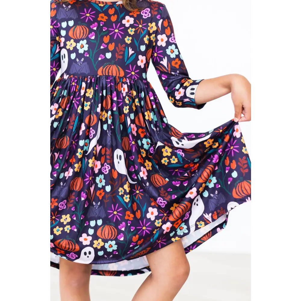 Fangtastic 3/4 Sleeve Pocket Twirl Dress - Mila & Rose ®