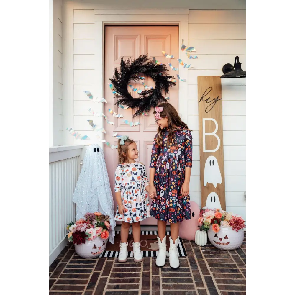 Fangtastic 3/4 Sleeve Pocket Twirl Dress - Mila & Rose ®