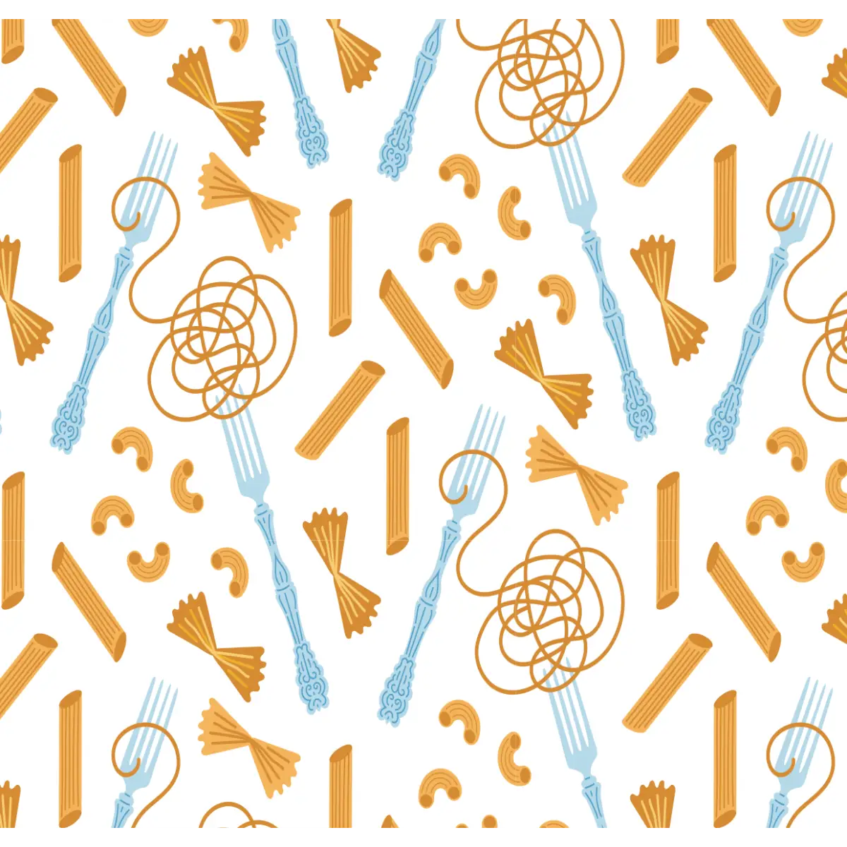 Farfalle Wallpaper - Whimsical Pasta - by Danielle Chandler Design - Loomwell Home Goods