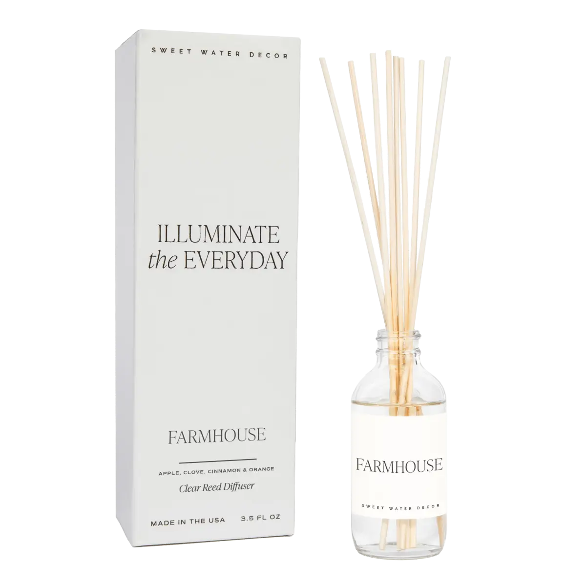 Farmhouse Clear Reed Diffuser - Sweet Water Decor