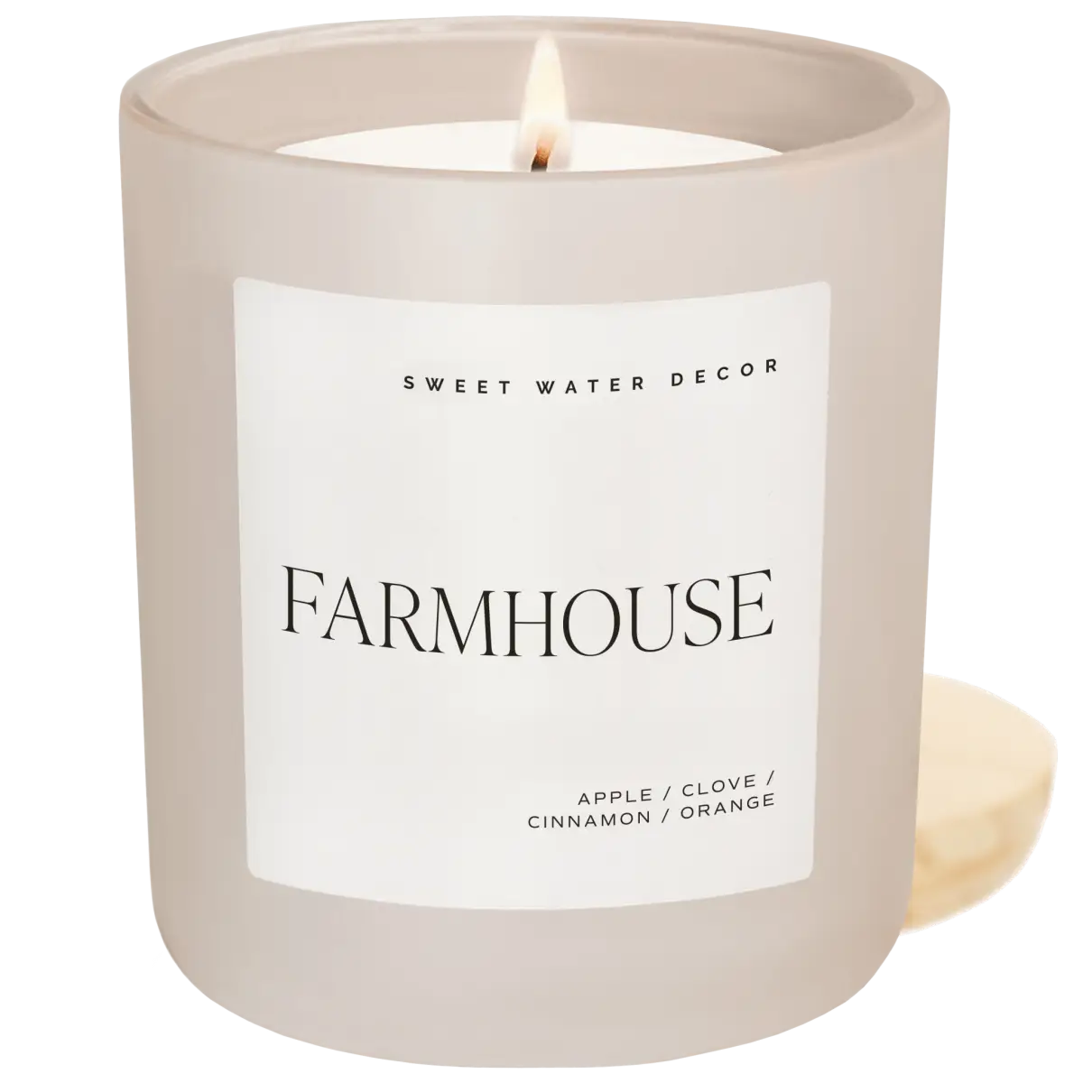 Farmhouse Soy Candle - Tan Matte Jar - 15 oz - Sweet Water Decor