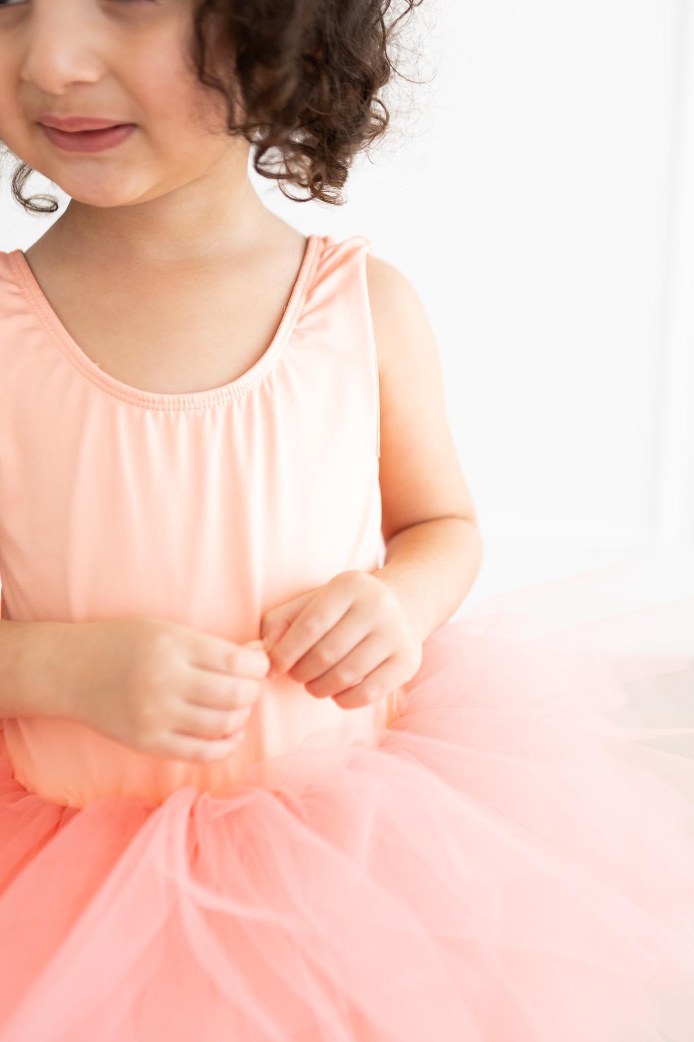 Bright Peach Tank Tutu Leotard