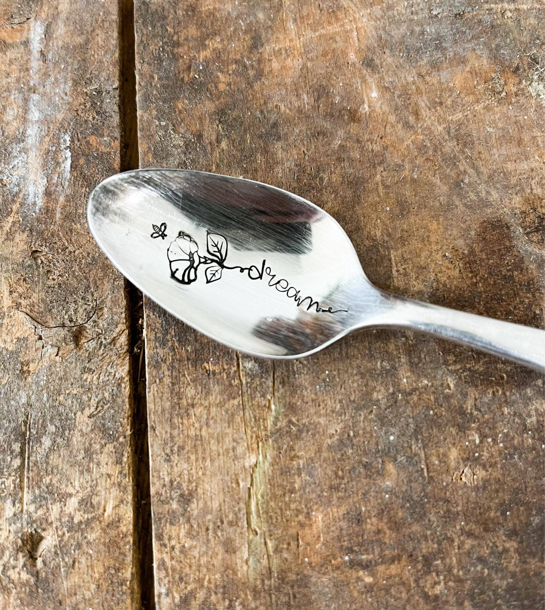 Floral Stem Inspiration - Vintage Stamped Spoon - The Sassy Barn