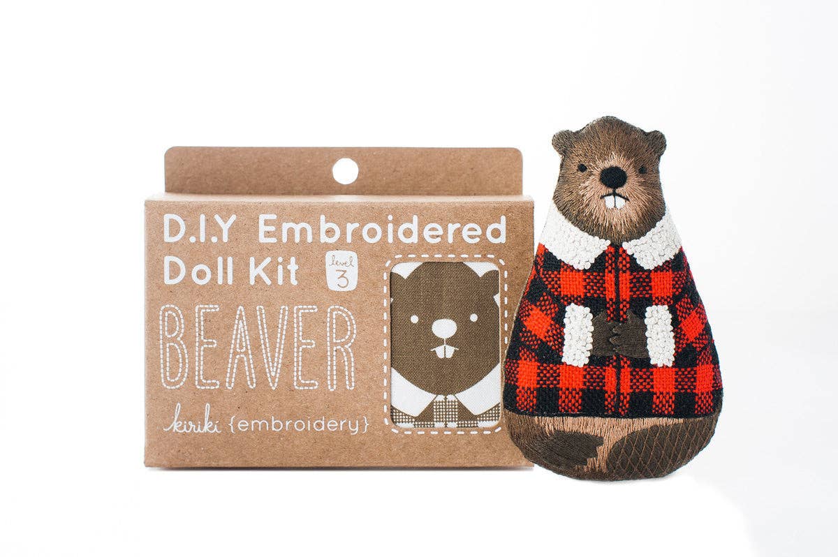 Beaver - Embroidery Kit - Kiriki Press