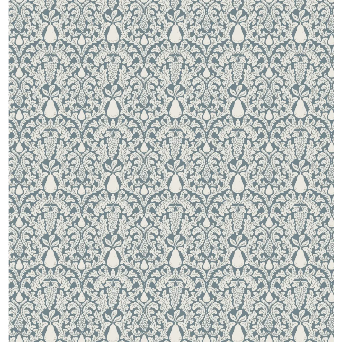 Felipe Wallpaper - Grapes and Pears - by Lisee Ree - Sample 1 foot by 1 foot / French Blue - Loomwell Home Goods
