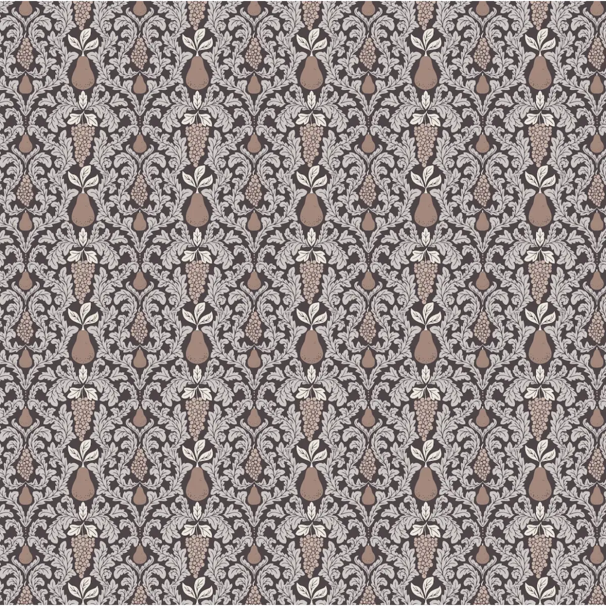 Felipe Wallpaper - Grapes and Pears - by Lisee Ree - Sample 1 foot by 1 foot / Mauve - Loomwell Home Goods