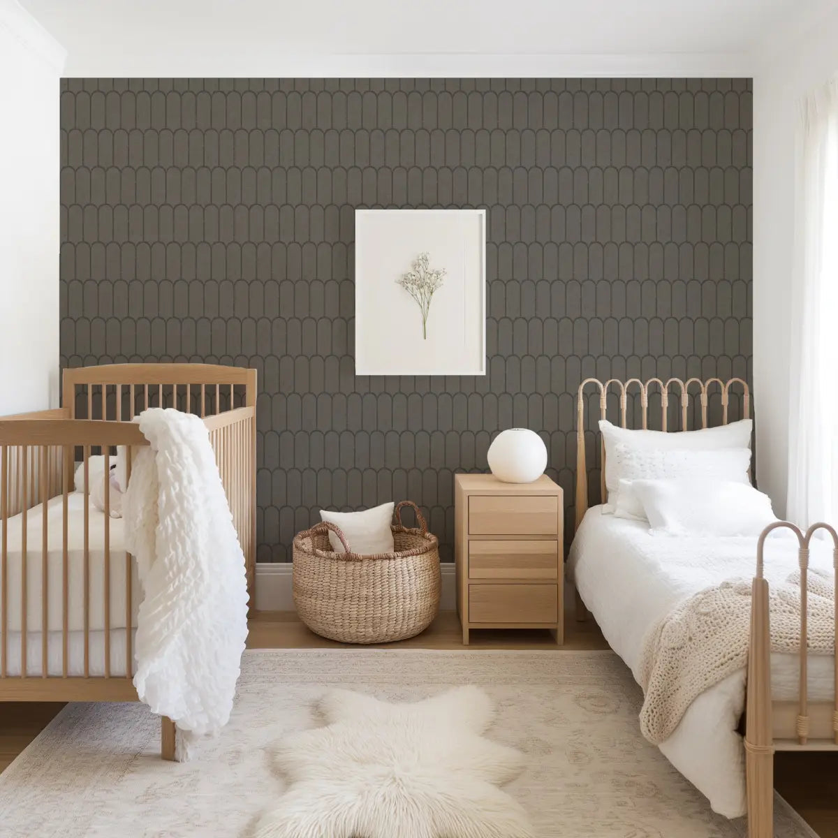 Felix Wallpaper - Oval Tiles - by Erin Silliman Designs - Loomwell Home Goods