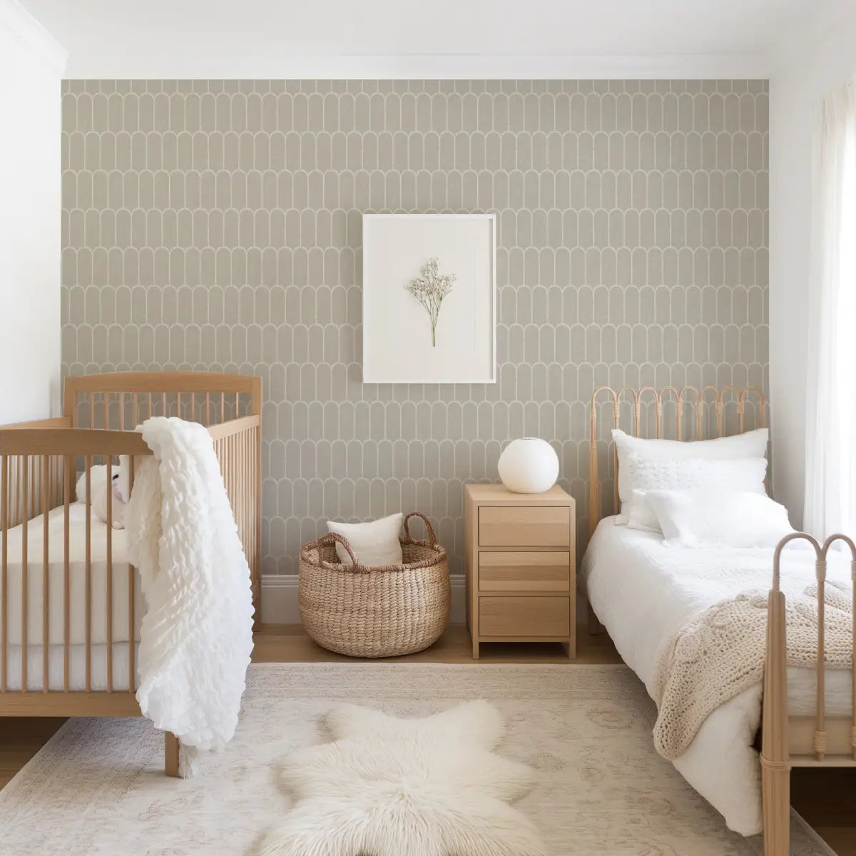 Felix Wallpaper - Oval Tiles - by Erin Silliman Designs - Loomwell Home Goods
